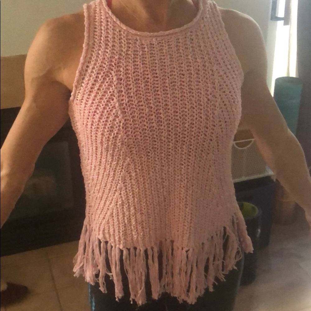 Spring tasseled sweater